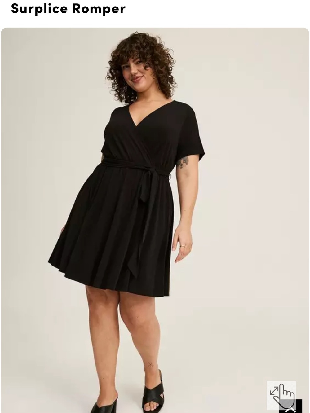 torrid Black Surplice Romper
